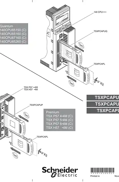schneider施耐德TSXPCAP.. PCMCIA memory extension cards